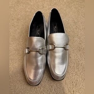 Silver Loafers 7.5 (narrow)